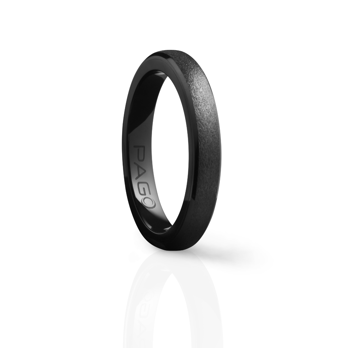 Bezahlring PAGO Ultra Slim Black Rough