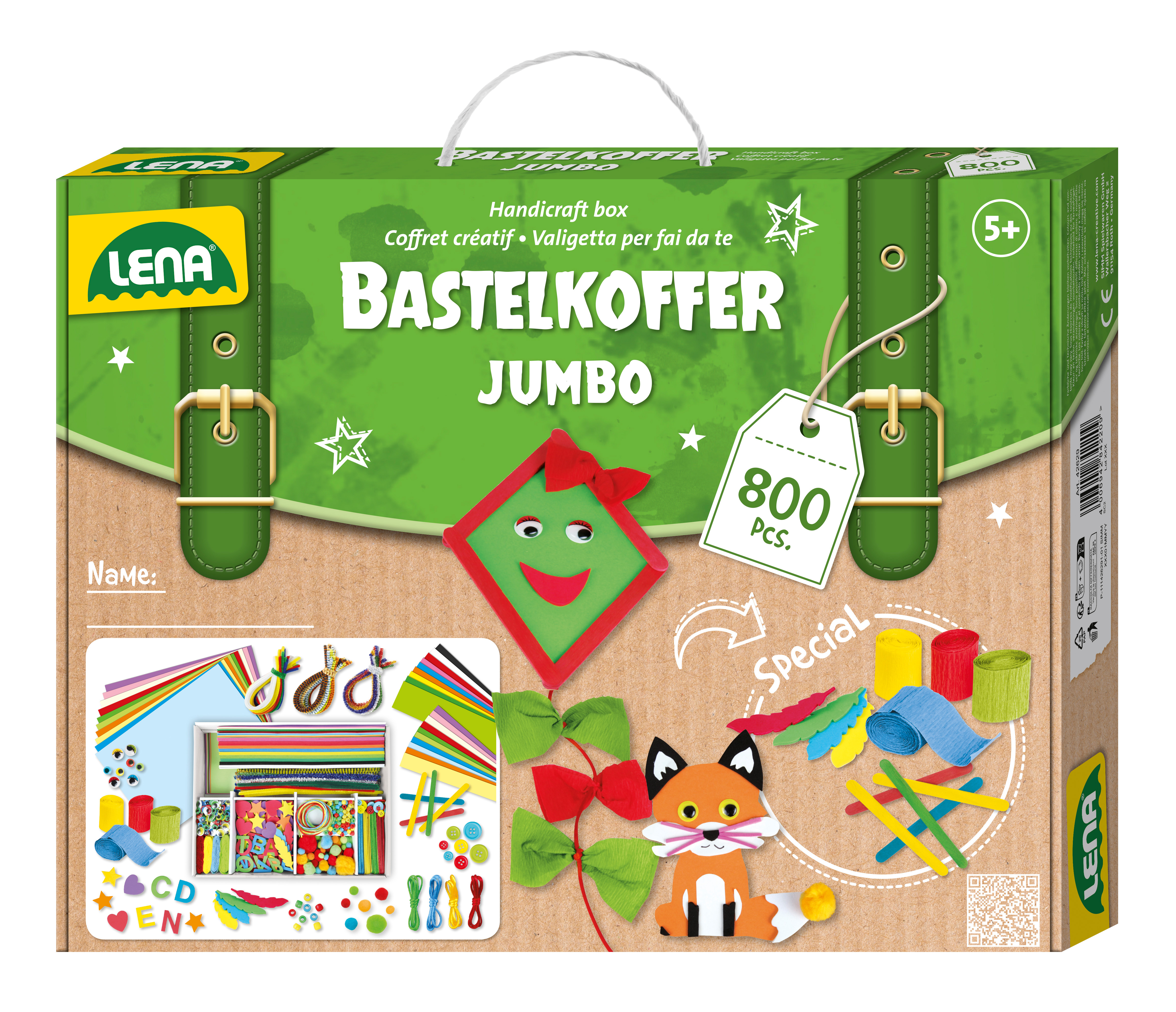 Bastelkoffer von vorne Bastelkoffer Jumbo - 800 Teile