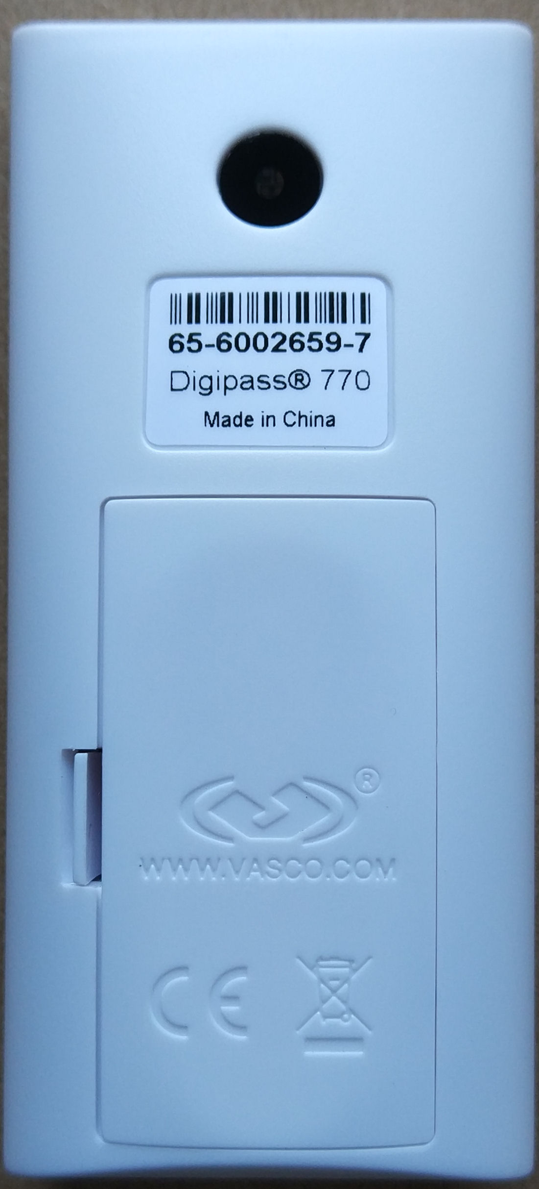 photoTAN-Lesegerät DigiPass 760 (Deutsche Bank) Lesegerät Rückseite