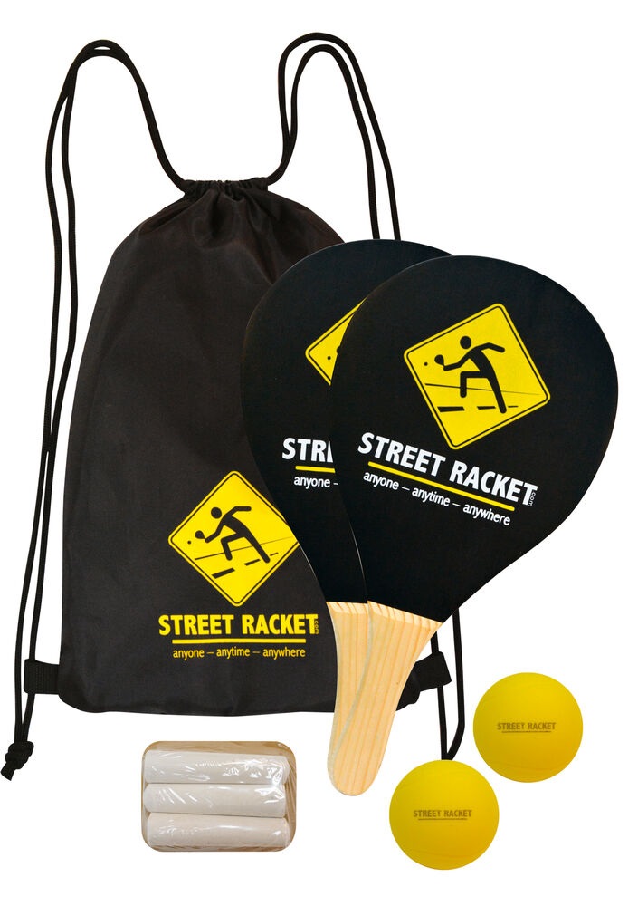 Street Racket Set kompett mit Schläager Kreise und zwei Bällen Street Racket Set