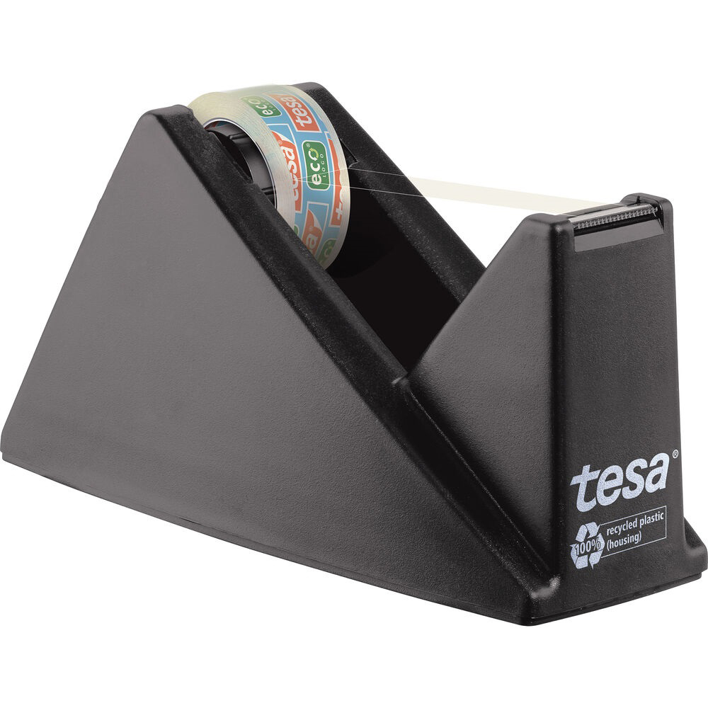 tesa Tischabroller ecoLogo schwarzer Tischabroller