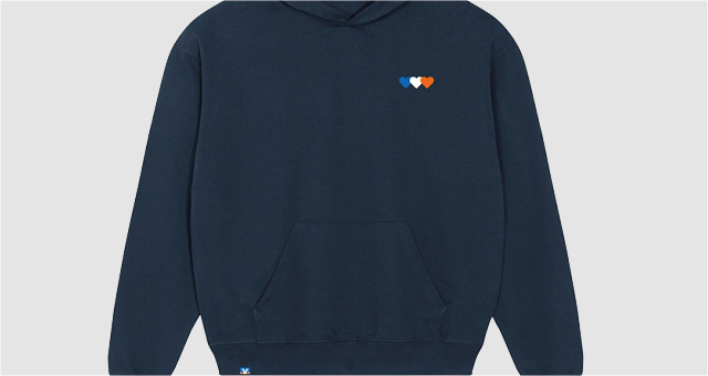 Blauer Hoodie