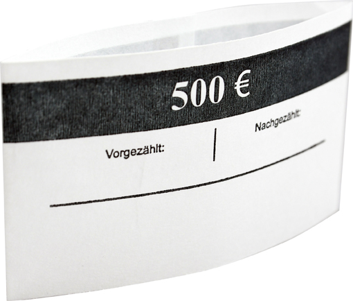 Geldscheinbanderole 100 x 5 EUR Geldscheinbanderole schwarz