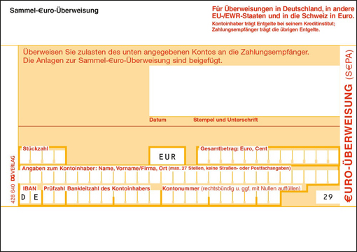 SEPA Sammelüberweisung 