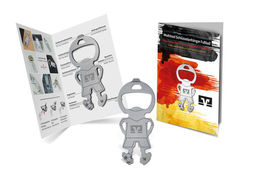Multitool Schlüsselanhänger Fußball 