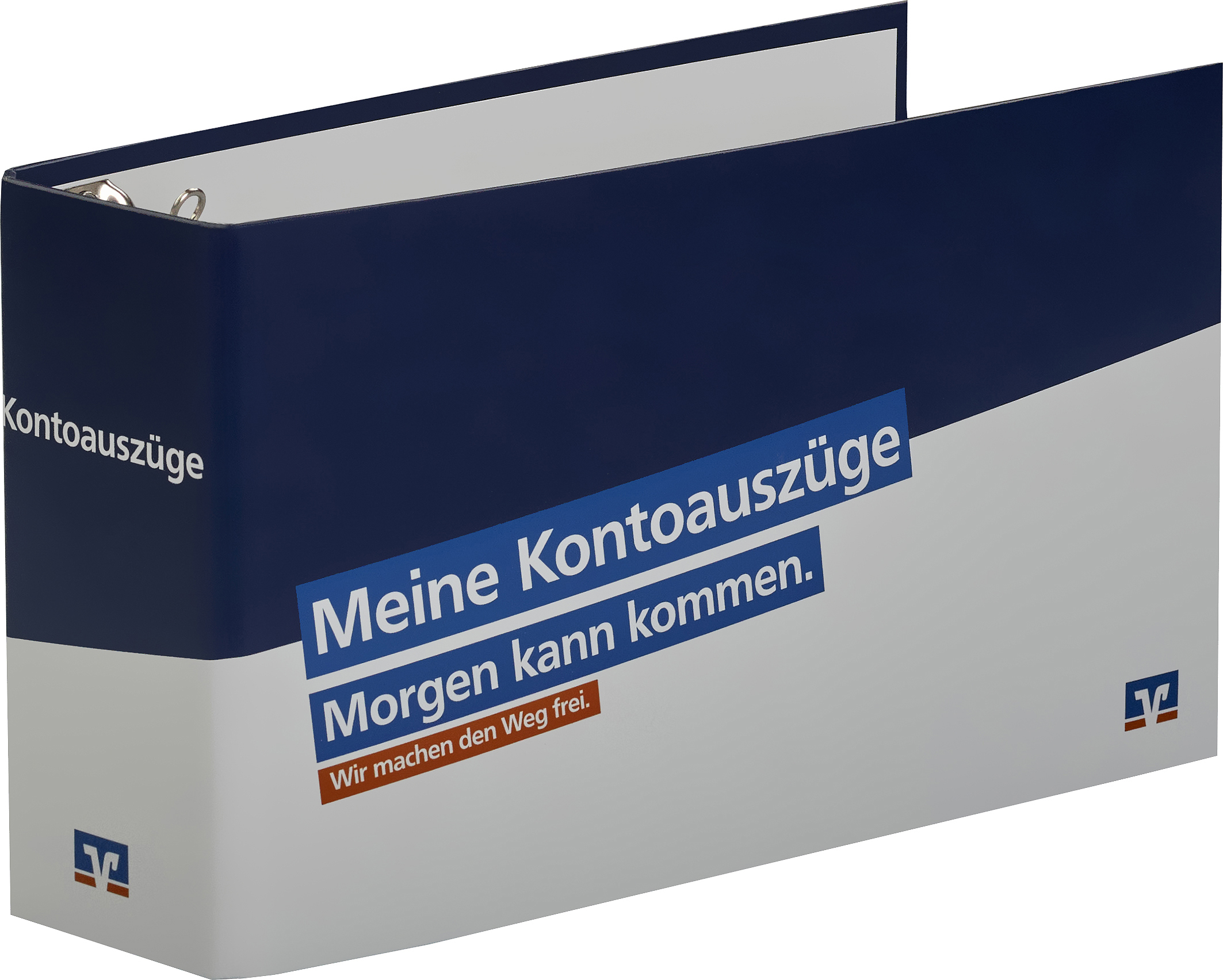 Kontoauszugsordner Din lang blau weiß morgen kann kommen