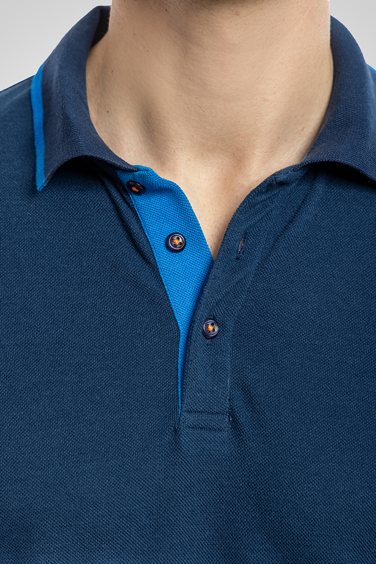 Poloshirt Herren blau