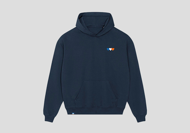 Blauer Hoodie
