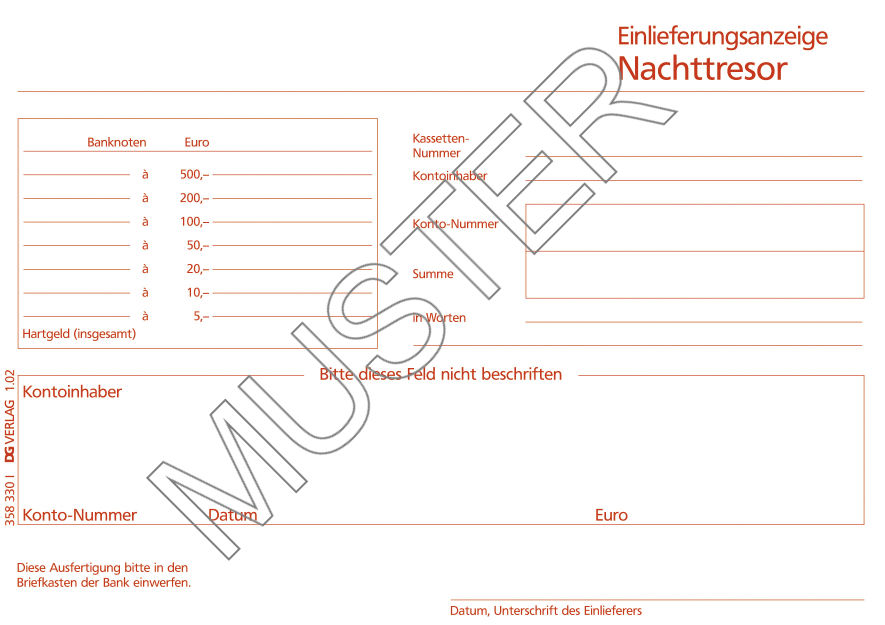 weiß mit roter Schrift