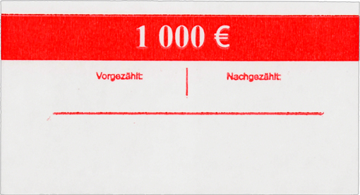 Geldscheinbanderole 100 x 10 EUR Geldscheinbanderole Frontansicht