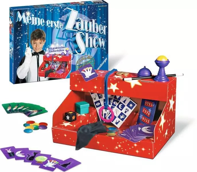 Spiel meine erste Zaubershow von Ravensburger Verpackung und Inhalt Spiel meine erste Zaubershow von Ravensburger