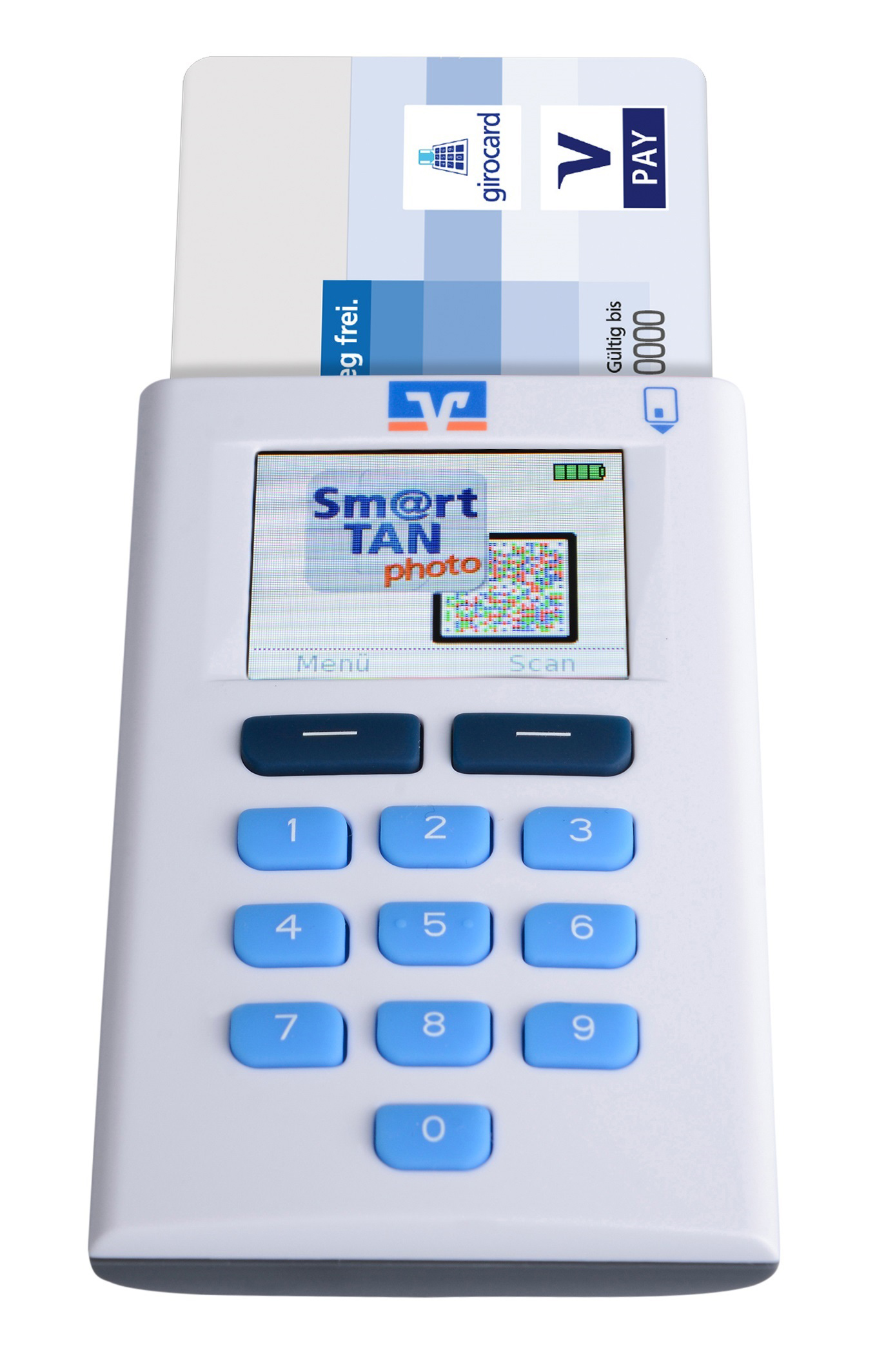 Sm@rt-TAN photo / chip-TAN QR DP 882 H mit VR-Logo Sm@rt-TAN Gerät mit Girokarte