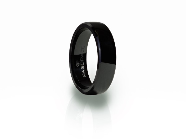 Bezahlring Black Urban - schwarzer Ring aus Keramik